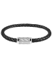 Adeliás Herren Armband aus Edelstahl 22,5 cm in schwarz