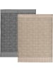 Sander Baumwolle, Jacquard Geschirrtuch 2er-Pack Schröder in beige/grau