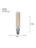 STAR Trading LED-Leuchtmittel E14 ,Clear', T20, dimmbar, 16W, 150lm, warmweiß
