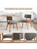ABRIHOME Esszimmerstühle 2er Set Mid-Century Stil in Grau, 54.5x47x77 cm
