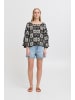 ICHI Strickjacke IHBANDIE Loose fit in Birch with black