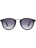 styleBREAKER Sonnenbrille in Schwarz-Silber / Grau Verlauf