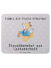 Mr. & Mrs. Panda Mauspad Steuerberater Leidenschaft mit Spruch in Grau Pastell