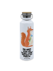 Mr. & Mrs. Panda Metall Trinkflasche Eichhörnchen Blume mit Spruch in Weiß