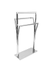 relaxdays Handtuchständer in Silber - (B)50 x (H)86 x (T)20 cm