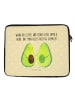 Mr. & Mrs. Panda Notebook Tasche Avocado Pärchen mit Spruch in Gelb Pastell