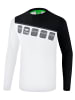 erima 5-C Longsleeve in weiss/schwarz/dunkelgrau