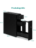 COSTWAY Nischenregal mit Schubladen in Schwarz