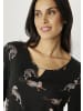 Aniston SELECTED Langarmshirt in schwarz-beige-zimt