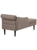 Beliani Chaiselongue YVOIRE in Beige/Schwarz - (W) 68 x (H) 72 x (L) 151 cm