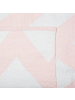 Beliani Outdoorteppich KONARLI in Rosa/Weiß - (W) 140 x (H) 0.3 x (L) 200 cm