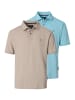 Casa moda Poloshirt Basic in Beige / türkis