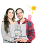 Mr. & Mrs. Panda Kissen 40x40 Pinguin Bester Kuschelpartner der ... in Grau Pastell