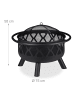 relaxdays Feuerschale in Schwarz - Ø 75 cm