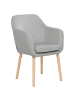 Beliani Esszimmerstuhl YORKVILLE II in Grau/Braun - (W) 56 x (H) 82 x (L) 46 cm