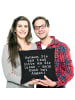 Mr. & Mrs. Panda Zierkissen Nehmen Sie das Kind... mit Spruch in Schwarz