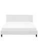 Beliani 3-tlg Doppelbett FITOU in Weiß/Braun