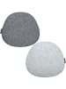 DuneDesign 2er Set Filz Stuhlkissen Hygge in Grau