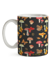 Mr. & Mrs. Panda Kaffeetasse Pilze Schmetterlinge ohne Spruch in Grau