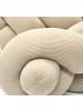 nordic coast company  Bettschlange geflochten weicher Waffelstoff Baumwolle Beige