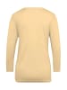 GOLDNER Leichter Ajour-Pullover mit Rollkante in pastellgelb