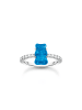 Thomas Sabo Ring Mit Goldbär Blau Mini in silber, blau, weiß