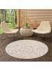 Snapstyle In & Outdoor Teppich Oslo Trend Rund in Creme