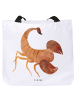 Mr. & Mrs. Panda Tote Bag Sternzeichen Skorpion ohne Spruch in Weiß