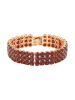 faina Women Crystal-Studded Bracelet in Rose Gold Red
