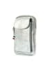 Florence Florence Umhängetasche, Handtasche Leder silber ca. 12cm