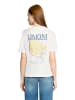 CARTOON Baumwollshirt mit Rundhalsausschnitt in Patch Cream/Gold