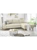 Furn.Design Ecksofa beige Struktur-Stoff, Sofa mit Bettfunktion und Stauraum 284 cm