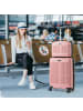 COSTWAY 2 TLG. Gepäckset mit Kosmetikkoffer in Rosa