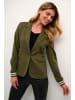 Kaffe Blazer Kinnie Regular fit in Forest Night - Chalk stripe