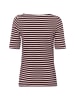 s.Oliver T-Shirt in aubergine weiß