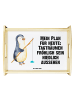 Mr. & Mrs. Panda Holztablett Pinguin Angler mit Spruch in Weiß