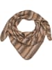 styleBREAKER Dreieckstuch mit Zick-Zack Webmuster in Taupe-Braun-Schwarz