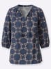 WITT WEIDEN Druck-Bluse in rauchblau-rosenholz-bedruckt