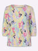 Sieh an! 3/4-Arm-Shirt in zitrone-lavendel-bedruckt