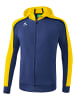 erima Liga 2.0 Trainingsjacke mit Kapuze in new navy/gelb/dark navy