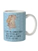 Mr. & Mrs. Panda Kaffeetasse Papa Bär mit Spruch in Blau Pastell