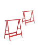 relaxdays 2 x Klappbock in Rot - (B)78 x (H)75 x (T)40 cm