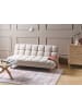Beliani Schlafsofa RISOR in Weiß/Braun - (W) 190 x (H) 83 x (L) 90 cm