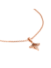 Luxenter necklace in metal alloy and ruby zirconia, finished in 18-K rose gold - Kailial