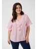 KAFFE curve Kurzarm-Bluse KCmeriana Regular fit in Pink Lady