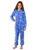 NORMANN Jumpsuit Overall Schlafanzug Pyjama langarm Herz - 70275 in hellblau