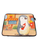 Mr. & Mrs. Panda Notebooktasche Pinguin Pommes Design ohne Spruch in Weiß