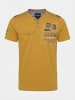 KOROSHI Henley-shirt baumwolle druck-emb nautisch in gelb