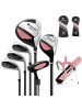 COSTWAY Golfschläger 6 tlg. Set 11-13 Jahren in Rosa