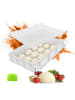 relaxdays Pizzaballenbox in Weiß - (B)60 x (H)13 x (T)40 cm
